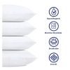 Set of 4 - Standard size Down Alternative Pillows - Machine Washable
