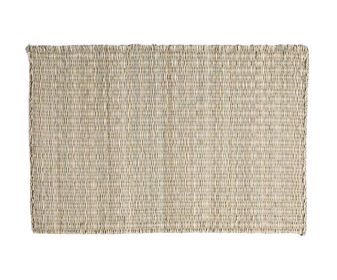 Set of 2 Natural Handmade Straw Placemats Insulation Pad,Natural Color,40x30CM