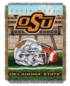 Oklahoma State OFFICIAL Collegiate "Home Field Advantage" Woven Tapestry Throw