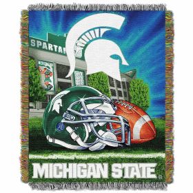 Michigan State OFFICIAL Collegiate "Home Field Advantage" Woven Tapestry Throw