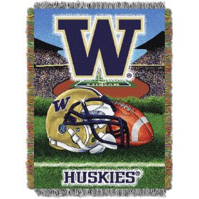 Washington OFFICIAL Collegiate "Home Field Advantage" Woven Tapestry Throw