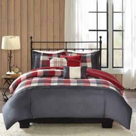 6 Piece Herringbone Duvet Cover Set