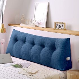 SOGA 120cm Blue Triangular Wedge Bed Pillow Headboard