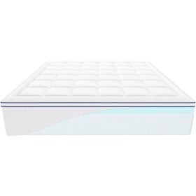 VEVOR Mattress Topper Premium Memory Foam Fiber Fill King Size 4 in Thickness