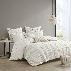 3 Piece Elastic Embroidered Cotton Comforter Set