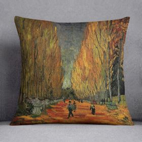 Les Alyscamps 3 by Van Gogh Cushion (Insert: Without Insert, size: 16" X 16")