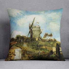 Le Moulin de la Galette by Van Gogh Cushion (Insert: Without Insert, size: 14" X 14")