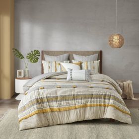 3 Piece Cotton Comforter Set (Color: as Pic)